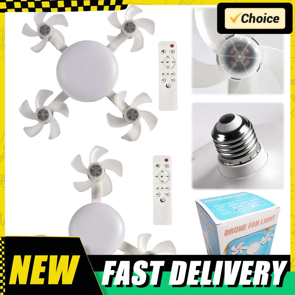 Drone Led Light - Wentylator sufitowy z gwintem E26/E27, wisząca