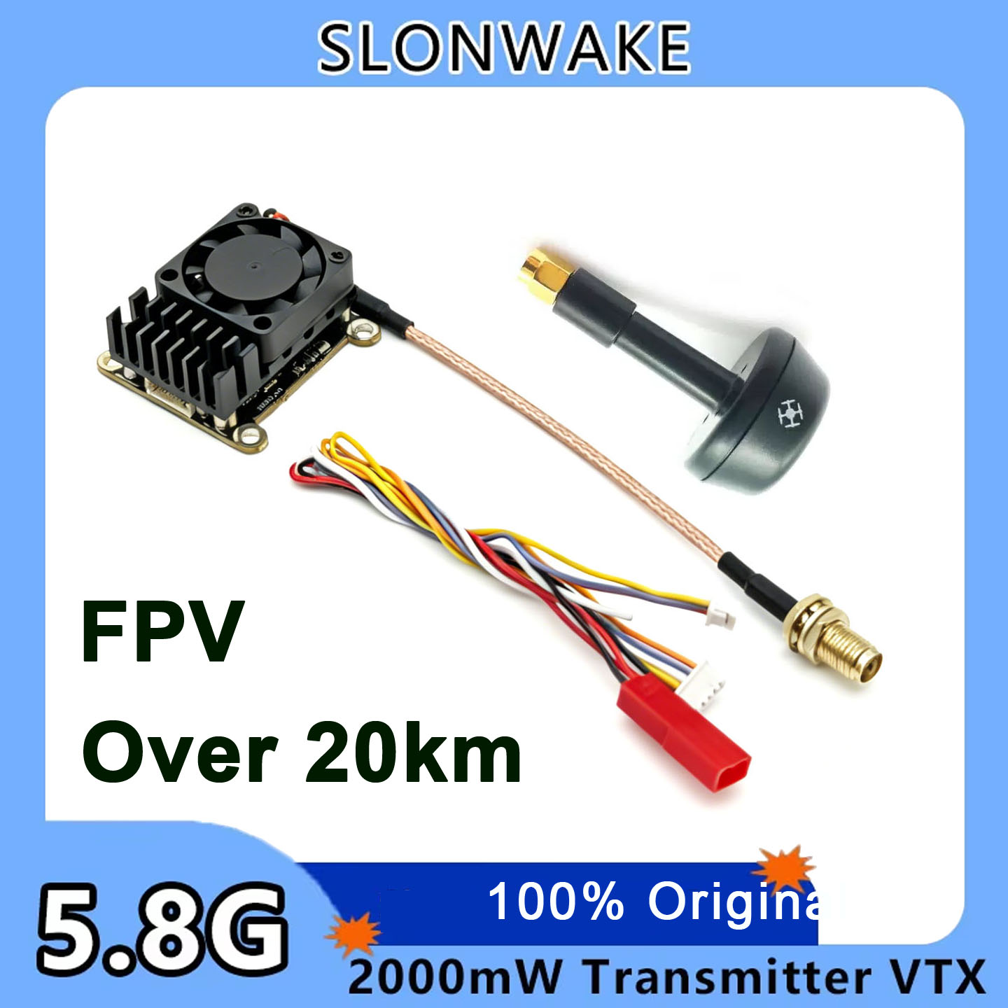 Drone Receiver - Nowa ulepszona wersja 5.8Ghz 2W regulowany