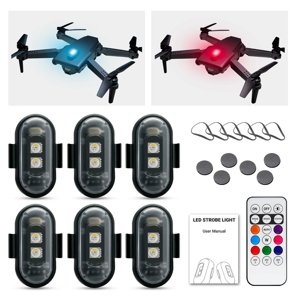Drone Led Light - Światło stroboskopowe motocyklowe, sterowane aplikacją RGB