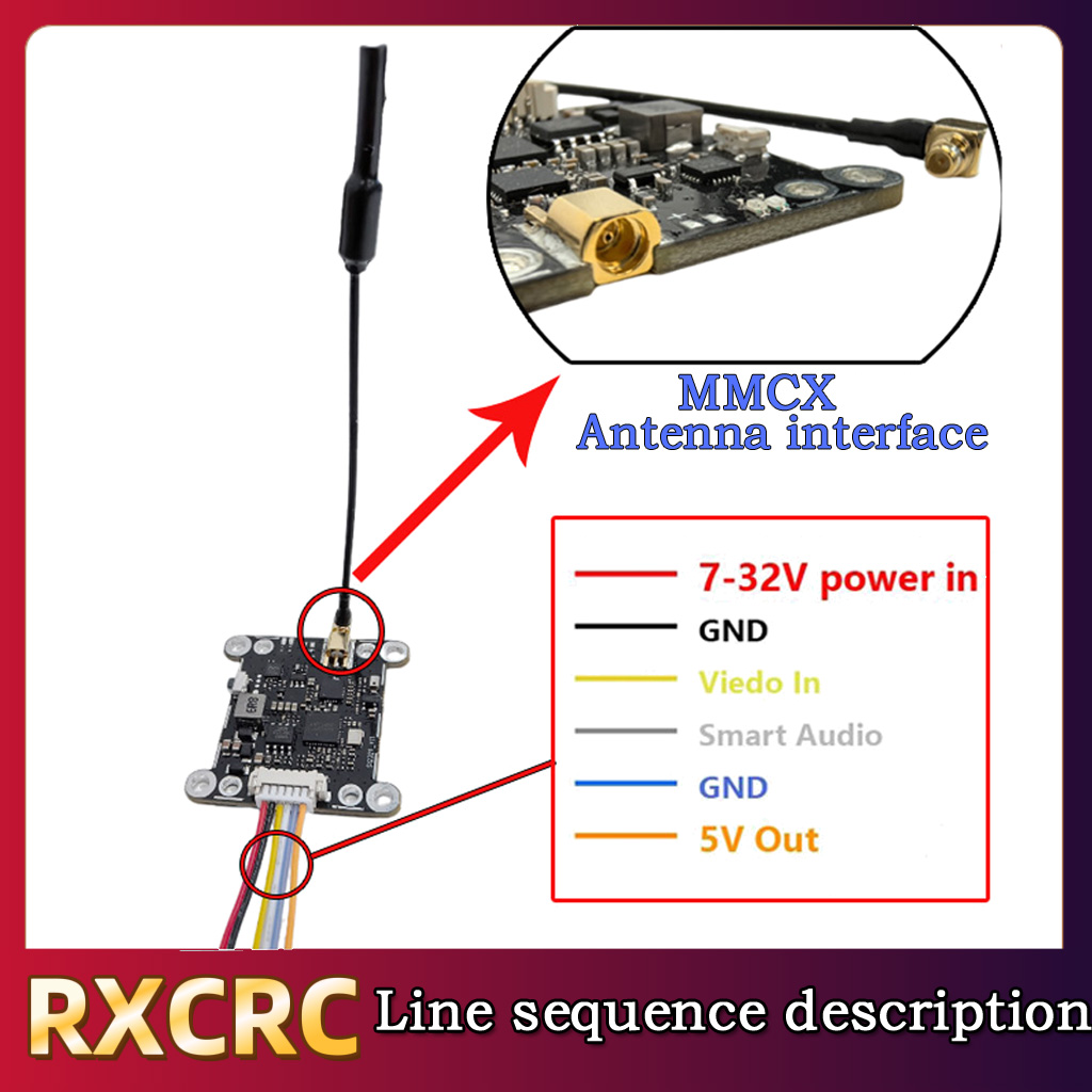 Moduł RXCRC 5.8G 48CH 1.6W VTX – Drone Receiver recenzja i cena