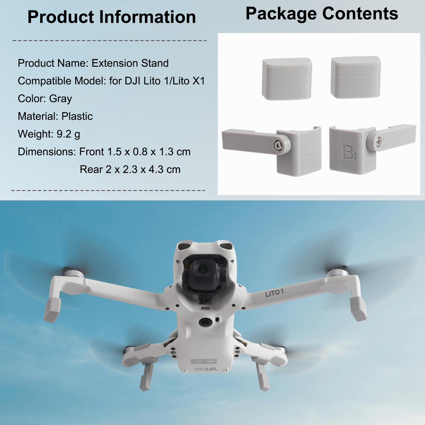 Przedłużki podwozia do drona D – Drone Landing Gear recenzja i cena